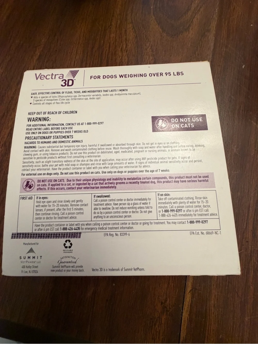 Vectra 3D Topical Flea & Tick Treatment for Dogs - Red and Purple